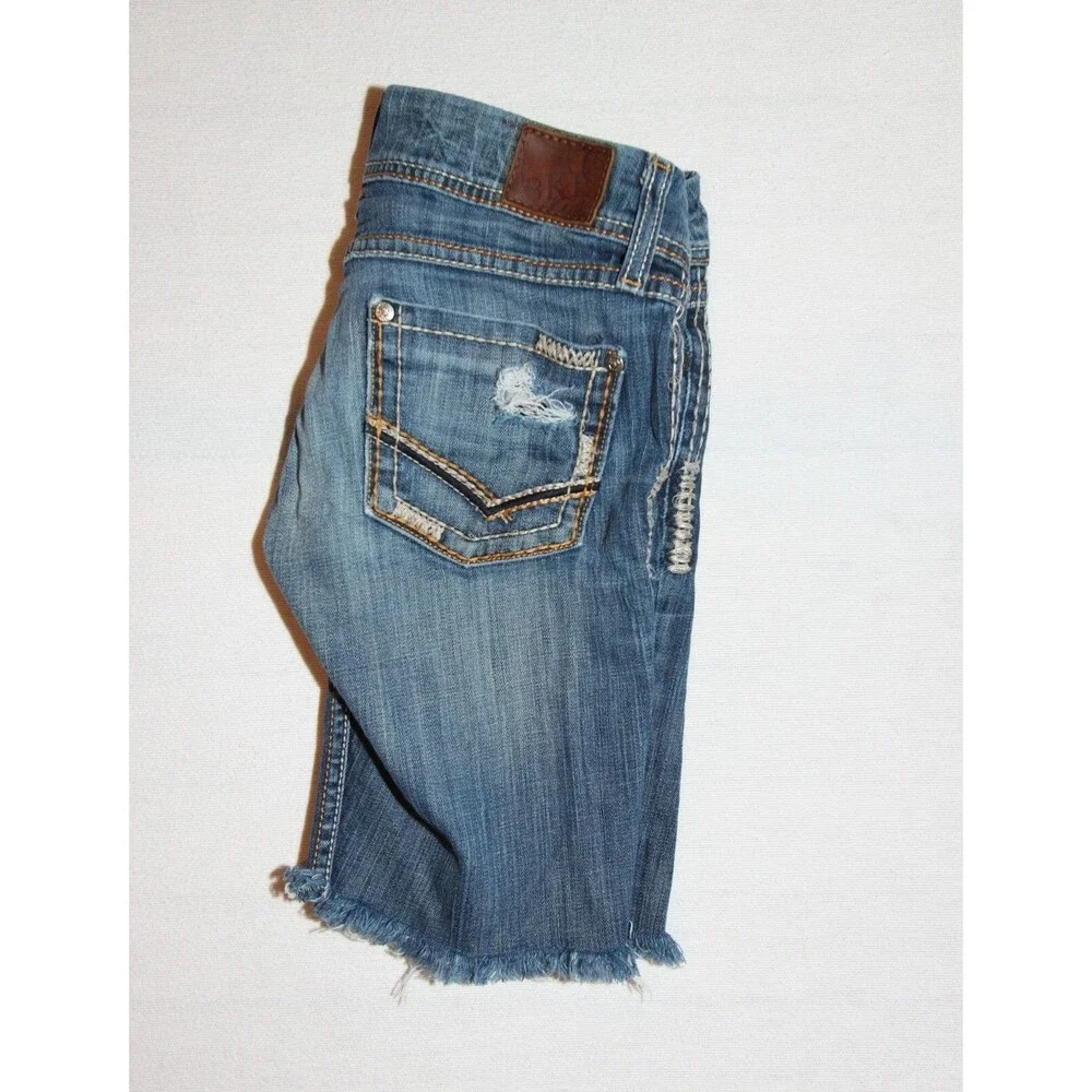 BKE Denim Women's Size 26R Stella Distressed Cut Off Jean Shorts